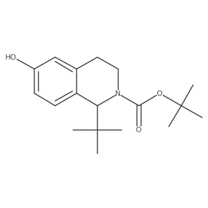 Tert-butyl 1-tert-butyl-6-hydroxy-1,2,3,4-tetrahydroisoquinoline-2-carboxylate结构式