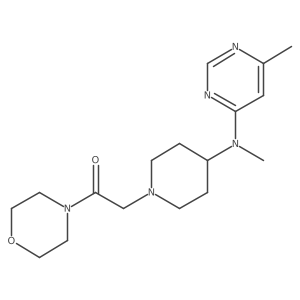 2-{4-[Methyl(6-methylpyrimidin-4-yl)amino]piperidin-1-yl}-1-(morpholin-4-yl)ethan-1-one Structure