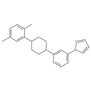 4-[4-(2,5-dimethylphenyl)piperazin-1-yl]-6-(1H-pyrazol-1-yl)pyrimidine结构式