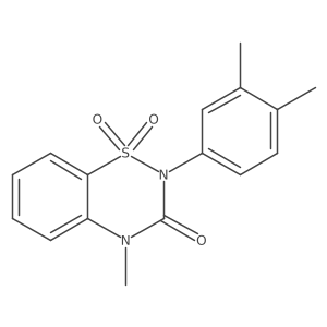 2-(3,4-dimethylphenyl)-4-methyl-3,4-dihydro-2H-1lambda6,2,4-benzothiadiazine-1,1,3-trione结构式