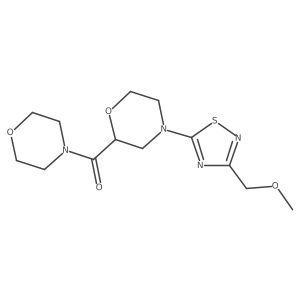 4-[3-(Methoxymethyl)-1,2,4-thiadiazol-5-yl]-2-(morpholine-4-carbonyl)morpholine Structure