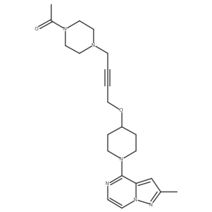 1-(4-{4-[(1-{2-Methylpyrazolo[1,5-a]pyrazin-4-yl}piperidin-4-yl)oxy]but-2-yn-1-yl}piperazin-1-yl)ethan-1-one Structure