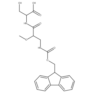 (2R)-2-[3-({[(9H-fluoren-9-yl)methoxy]carbonyl}amino)-2-methoxypropanamido]-3-hydroxypropanoic acid结构式