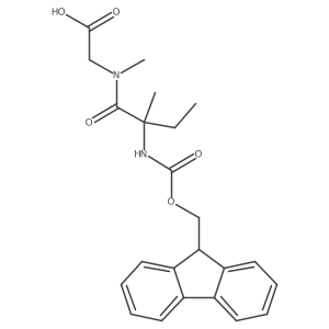 2-[2-({[(9H-fluoren-9-yl)methoxy]carbonyl}amino)-N,2-dimethylbutanamido]acetic acid结构式