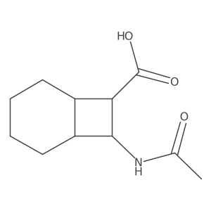 rac-(1R,6S,7S,8S)-8-acetamidobicyclo[4.2.0]octane-7-carboxylic acid Structure