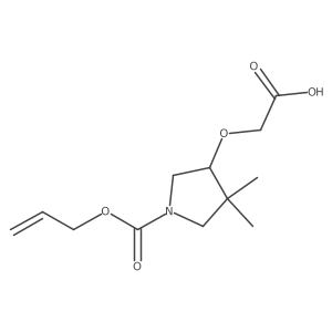 2-({4,4-Dimethyl-1-[(prop-2-en-1-yloxy)carbonyl]pyrrolidin-3-yl}oxy)acetic acid Structure