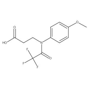3-[2,2,2-trifluoro-N-(4-methoxyphenyl)acetamido]propanoic acid结构式