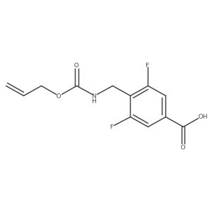 3,5-Difluoro-4-({[(prop-2-en-1-yloxy)carbonyl]amino}methyl)benzoic acid Structure