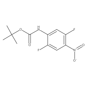 tert-butyl N-(2,5-difluoro-4-nitrophenyl)carbamate结构式