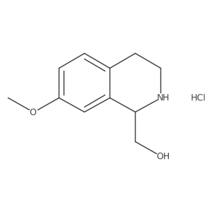 (7-Methoxy-1,2,3,4-tetrahydroisoquinolin-1-yl)methanol hydrochloride结构式