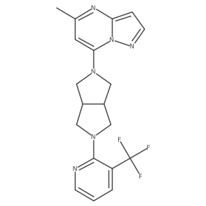 2-(5-{5-Methylpyrazolo[1,5-a]pyrimidin-7-yl}-octahydropyrrolo[3,4-c]pyrrol-2-yl)-3-(trifluoromethyl)pyridine Structure