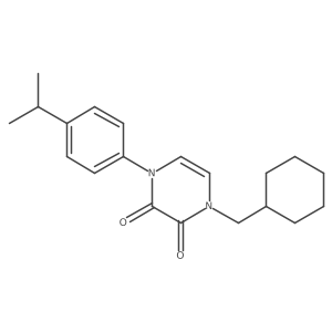 1-(Cyclohexylmethyl)-4-[4-(propan-2-yl)phenyl]-1,2,3,4-tetrahydropyrazine-2,3-dione Structure