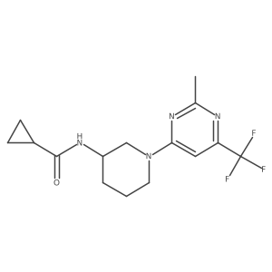 N-{1-[2-methyl-6-(trifluoromethyl)pyrimidin-4-yl]piperidin-3-yl}cyclopropanecarboxamide Structure