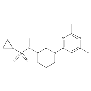 N-[1-(2,6-dimethylpyrimidin-4-yl)piperidin-3-yl]-N-methylcyclopropanesulfonamide Structure