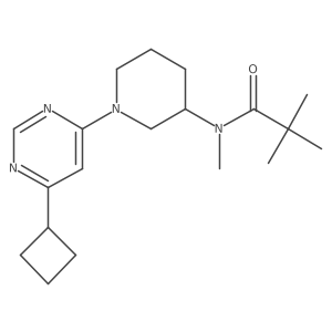 N-[1-(6-cyclobutylpyrimidin-4-yl)piperidin-3-yl]-N,2,2-trimethylpropanamide Structure