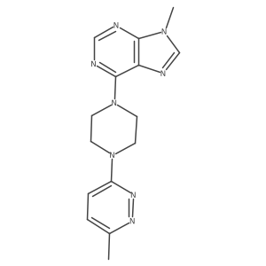 9-methyl-6-[4-(6-methylpyridazin-3-yl)piperazin-1-yl]-9H-purine结构式