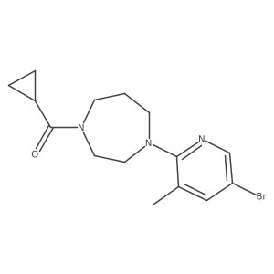 1-(5-Bromo-3-methylpyridin-2-yl)-4-cyclopropanecarbonyl-1,4-diazepane结构式
