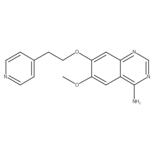 4-Amino-6-methoxy-7-[2-(4-pyridyl)ethoxy]quinazoline结构式