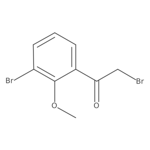 2-Bromo-1-(3-bromo-2-methoxyphenyl)ethanone结构式