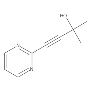 2-Methyl-4-(2-pyrimidinyl)-3-butyn-2-ol Structure