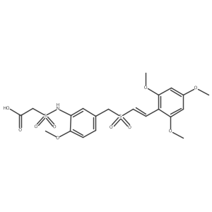 2-[[[2-Methoxy-5-[[[(1E)-2-(2,4,6-trimethoxyphenyl)ethenyl]sulfonyl]methyl]phenyl]amino]sulfonyl]acetic acid Structure