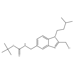 Tert-butyl {[2-(chloromethyl)-1-isopentyl-1h-benzimidazol-5-yl]methyl}carbamate Structure