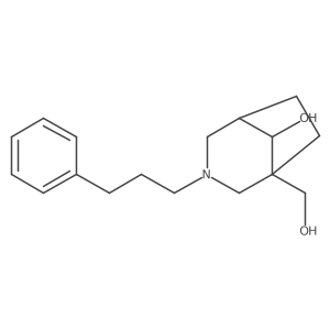 8-Hydroxy-3-(3-phenylpropyl)-3-azabicyclo[3.2.1]octane-1-methanol Structure