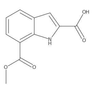 7-Methoxycarbonylindole-2-carboxylic acid Structure
