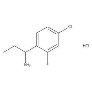 (R)-1-(4-chloro-2-fluoro-phenyl)-propylamine hydrochloride Structure
