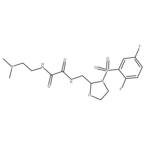 N'-{[3-(2,5-difluorobenzenesulfonyl)-1,3-oxazolidin-2-yl]methyl}-N-[2-(dimethylamino)ethyl]ethanediamide Structure