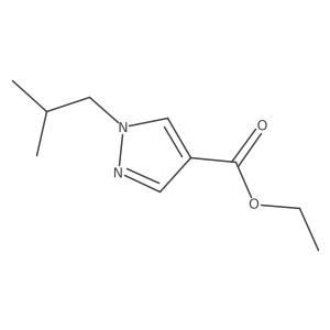 1-(2-methylpropyl)-1H-pyrazole-4-carboxylic acid ethyl ester结构式