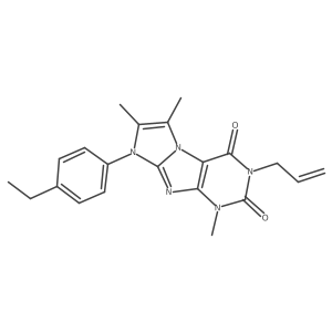 3-allyl-8-(4-ethylphenyl)-1,6,7-trimethyl-1H-imidazo[2,1-f]purine-2,4(3H,8H)-dione Structure