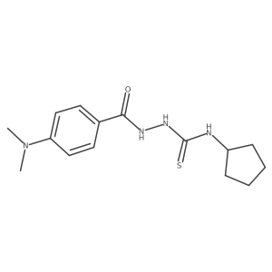 Benzoic acid, 4-(dimethylamino)-, 2-[(cyclopentylamino)thioxomethyl]hydrazide结构式