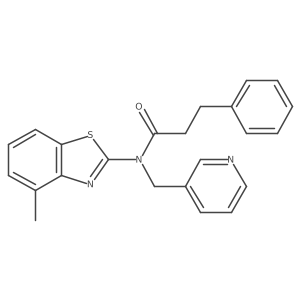 N-(4-methylbenzo[d]thiazol-2-yl)-3-phenyl-N-(pyridin-3-ylmethyl)propanamide结构式