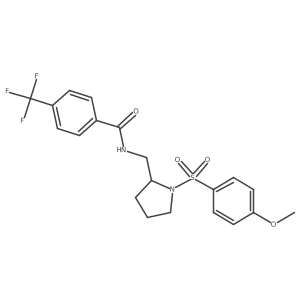N-{[1-(4-methoxybenzenesulfonyl)pyrrolidin-2-yl]methyl}-4-(trifluoromethyl)benzamide Structure