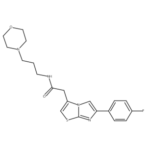 2-(6-(4-fluorophenyl)imidazo[2,1-b]thiazol-3-yl)-N-(3-morpholinopropyl)acetamide Structure