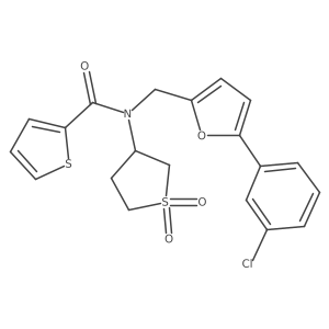 N-{[5-(3-chlorophenyl)furan-2-yl]methyl}-N-(1,1-dioxidotetrahydrothiophen-3-yl)thiophene-2-carboxamide Structure