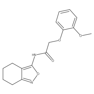 2-(2-methoxyphenoxy)-N-(4,5,6,7-tetrahydro-2,1-benzoxazol-3-yl)acetamide Structure