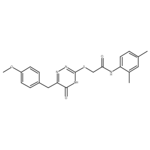 N-(2,4-dimethylphenyl)-2-((6-(4-methoxybenzyl)-5-oxo-4,5-dihydro-1,2,4-triazin-3-yl)thio)acetamide Structure