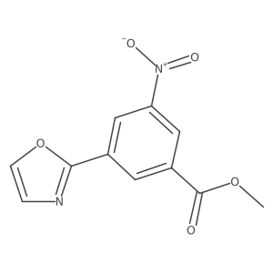 3-Nitro-5-oxazol-2-yl-benzoic acid methyl ester结构式