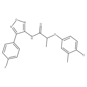 2-(4-chloro-3-methylphenoxy)-N-[4-(4-fluorophenyl)-1,2,5-oxadiazol-3-yl]propanamide结构式