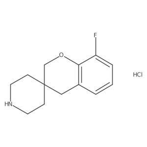 8-Fluoro-2,4-dihydrospiro[1-benzopyran-3,4'-piperidine] hydrochloride结构式