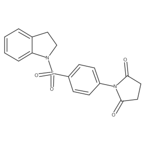 1-(4-indolin-1-ylsulfonylphenyl)pyrrolidine-2,5-dione结构式