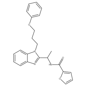 N-{1-[1-(3-phenoxypropyl)-1H-1,3-benzodiazol-2-yl]ethyl}furan-2-carboxamide Structure