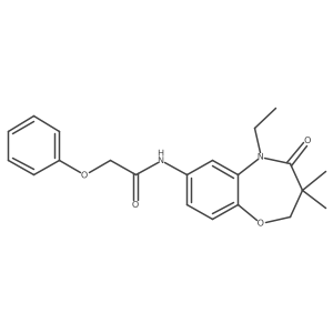 N-(5-ethyl-3,3-dimethyl-4-oxo-2,3,4,5-tetrahydrobenzo[b][1,4]oxazepin-7-yl)-2-phenoxyacetamide结构式