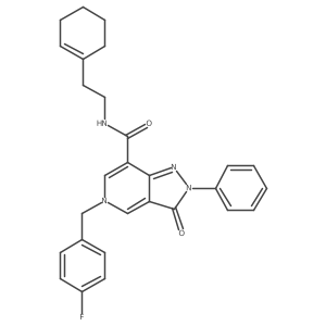 N-(2-(cyclohex-1-en-1-yl)ethyl)-5-(4-fluorobenzyl)-3-oxo-2-phenyl-3,5-dihydro-2H-pyrazolo[4,3-c]pyridine-7-carboxamide Structure