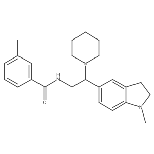 3-methyl-N-(2-(1-methylindolin-5-yl)-2-(piperidin-1-yl)ethyl)benzamide Structure