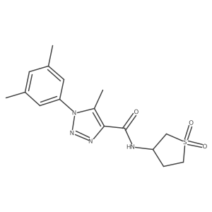 1-(3,5-dimethylphenyl)-N-(1,1-dioxidotetrahydrothiophen-3-yl)-5-methyl-1H-1,2,3-triazole-4-carboxamide结构式
