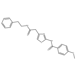 4-methoxy-N-(4-(2-oxo-2-(phenethylamino)ethyl)thiazol-2-yl)benzamide结构式
