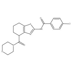 4-chloro-N-(4-(morpholine-4-carbonyl)-4,5,6,7-tetrahydrobenzo[d]thiazol-2-yl)benzamide Structure
